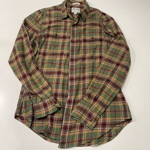 Lucky Brand Green Plaid Button Down Shirt